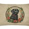 Edge Collections - 12" X 16" - Multicolor - Flowers Frame Throw Christmas Pillow Labrador Retriever 2386 - 1 Piece